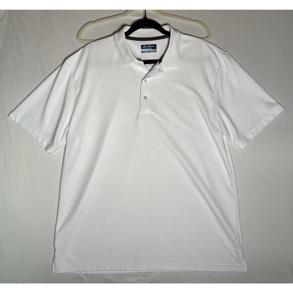 Ben Hogan Performance Golf Polo Men's Large White Ribbed Shirt Preppy - Picture 1 of 13